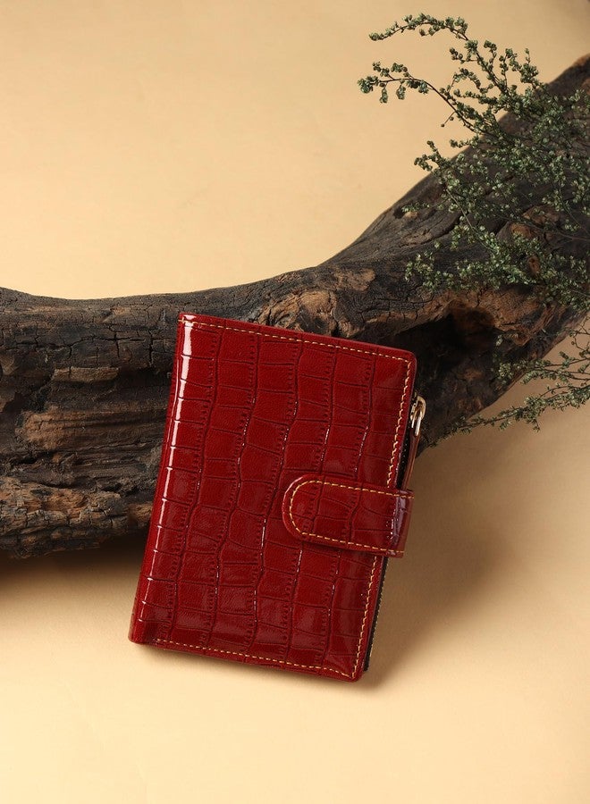 SAMTROH PU Leather Wallet for Women (Red Cherry) - Image 3